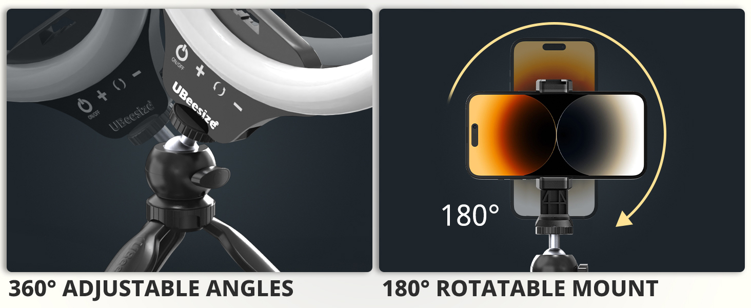 phone stand with ring light