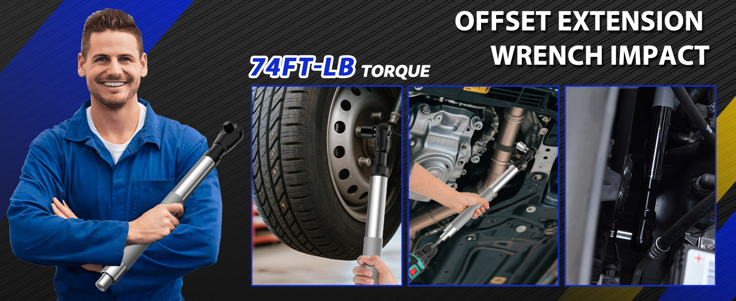 17&amp;#34; Offset Extension Wrench for Electric Drill