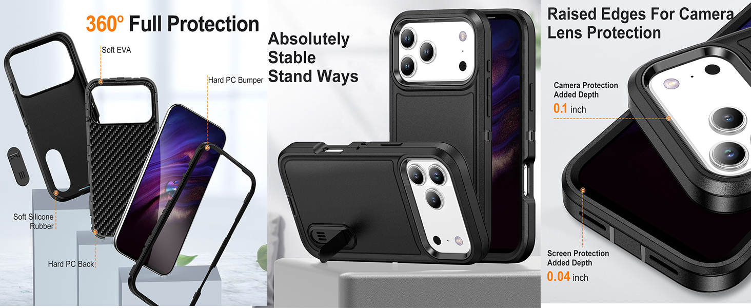 IDweel Shockproof Hybrid Case with Build-in Kickstand