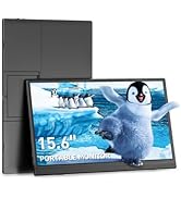 Veout Portable Monitor 15.6-inch, 1080P USB-C HDMI Ultra-Slim Travel Monitor with Kickstand, Eye ...