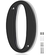 House Numbers 0, Emotionlite House Address Numbers, Black Large Modern House Numbers for Outside,...