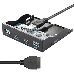 USB-C &amp; USB 3.0 HUB 4 Ports to Motherboard 20Pin Connector Cable