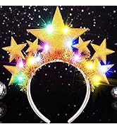 GORTIN Light up Star Headband Silver Glowing LED Headbands Star Costume Headpiece Hair Accessorie...