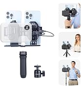 Xixan Universal Dual Phone Holder Clamp with Semiconductor Coolers, Power Bank Clip and Mini Hand...