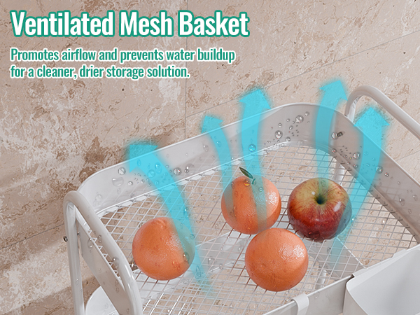 3-Tier Metal Rolling Cart 