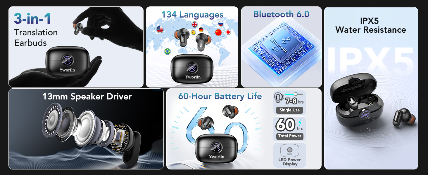 multi language translator earbuds