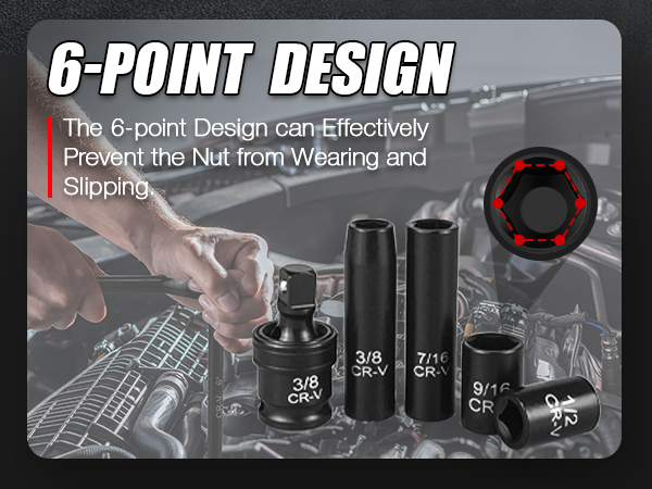 64pcs 3/8" Socket Set,Drive Impact Socket Set