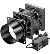 WDERAIR 80mm x 38mm 3 Inch Duct 12V Computer Exhaust Fan with AC Variable Speed High Airflow Smal...