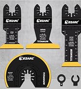 EZARC Titanium Oscillating Saw Blades Kit 4PCS, Plunge Cutting Multitool Blades