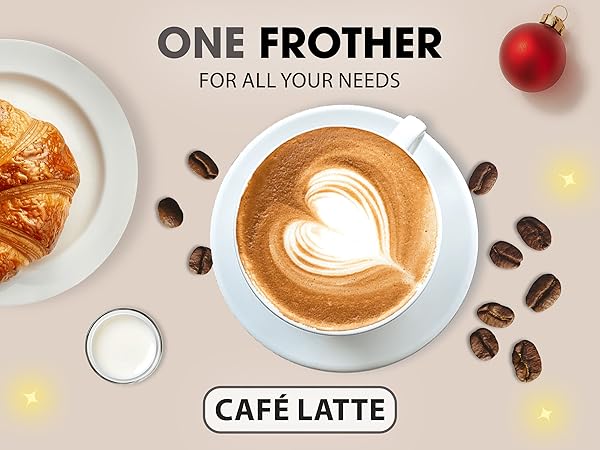 Rechargeable milk frother wand, great Christmas gift for creamy lattes, cappuccinos, and hot cocoa