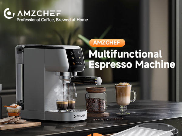 Professional Coffee, Brewed at Home AMZCHEF Multifunctional Espresso Maker
