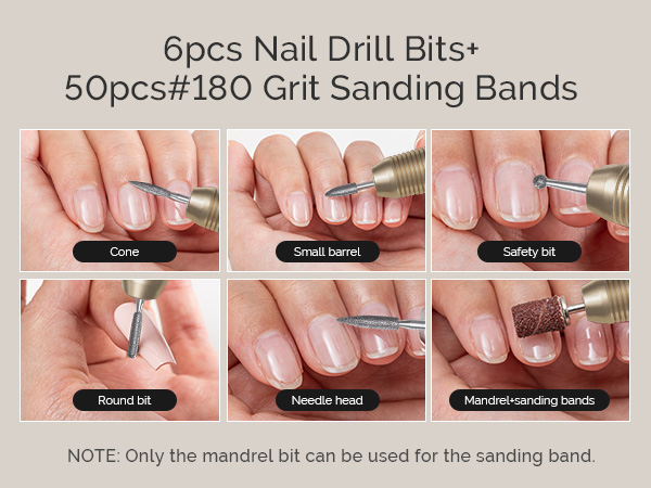 nail drill bits and sanding bands