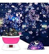 MOKOQI Unicorn Projector Night Light Lamps for Girls boys bedroom Toys for Age 6-8, Unicorns Nigh...