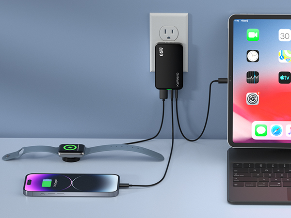 3-in-1 flat wall charger