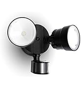 LUTEC Shrimp P6221B-PIR24 2000 Lumen 18 Watt 26 LED Motion Activated Integrated Dual-Head Floodli...
