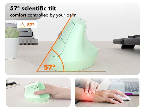 57° wireless ergo mouse