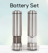 Latent Epicure Battery Operated Salt and Pepper Mill Set