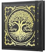Leather Photo Album 4x6 200 Photos,Slip-in Photo Album Book with 50 Pages, Vintage Memory Albums ...