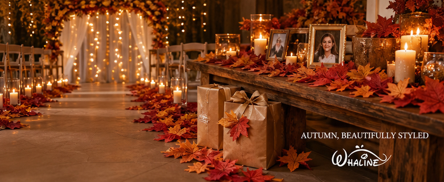 Fall Artificial Maple Leaves