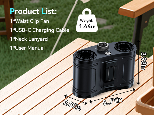 waist clip fan