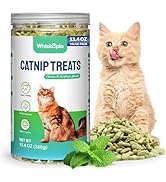 Whiskopia 13.4 OZ Catnip Cat Treats for Indoor Cats with Cat Grass Hairball Control &amp; Dental Care...