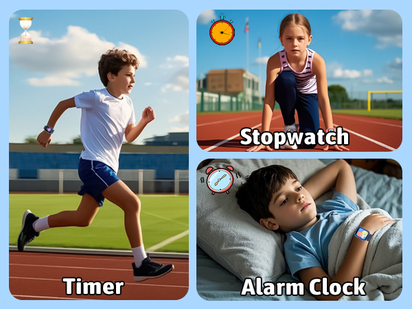 Kids watch with stopwatch, timer, alarm clock