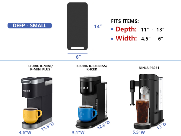 Deep- Small ( 6&amp;#34;W x 14&amp;#34;D )