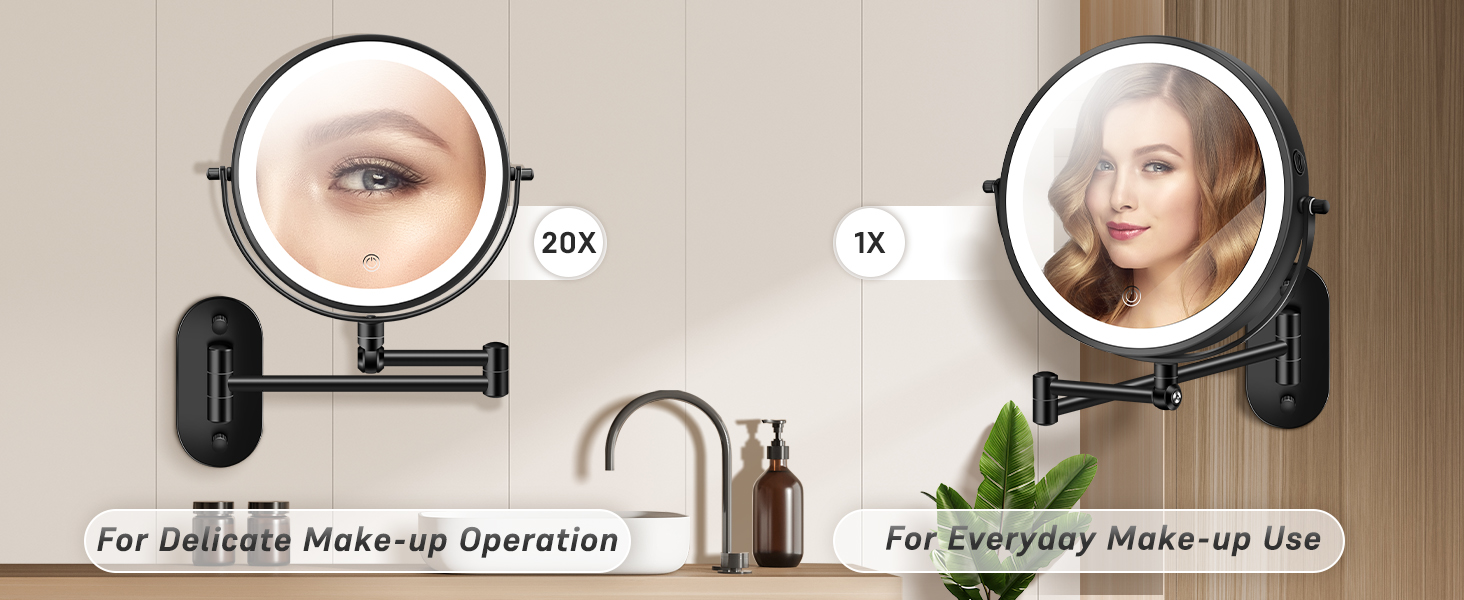 20x magnification mirror