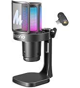 MAONO DGM20W Wireless Microphone for PC, Condenser USB Mic for Gaming Streaming with Noise Cancel...