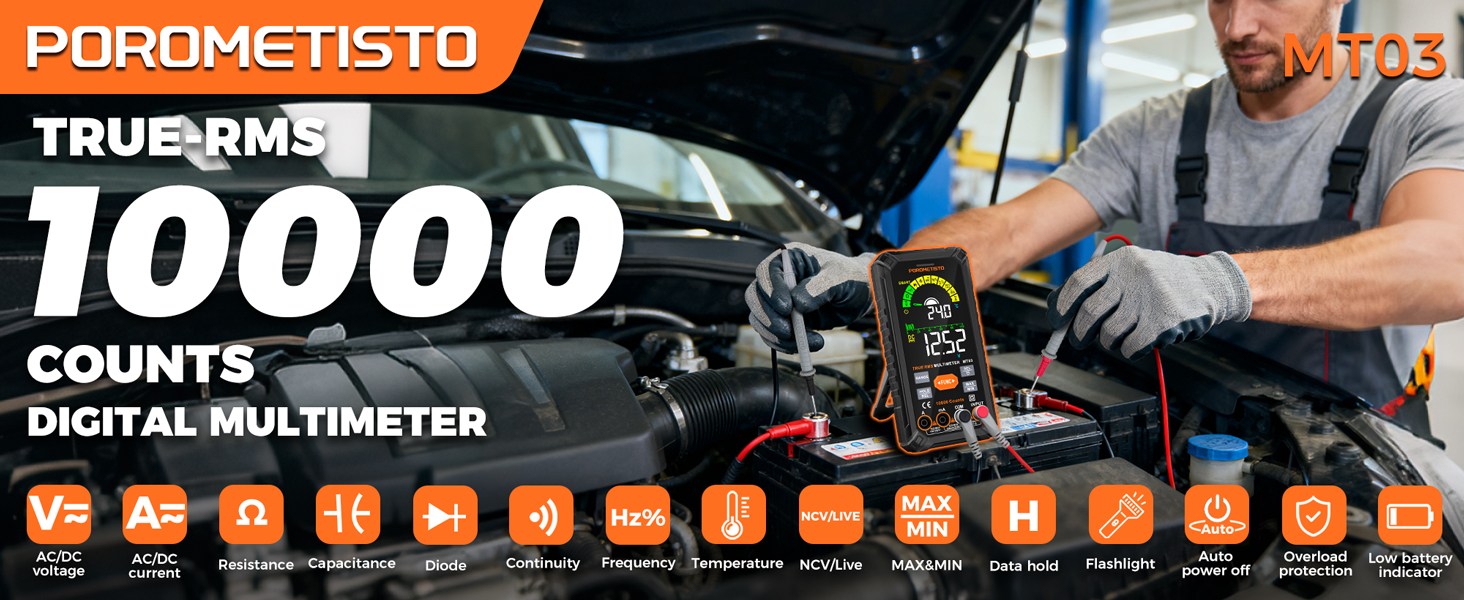 TRUE RMS 10000 COUNTS DIGITAL MULTIMETER