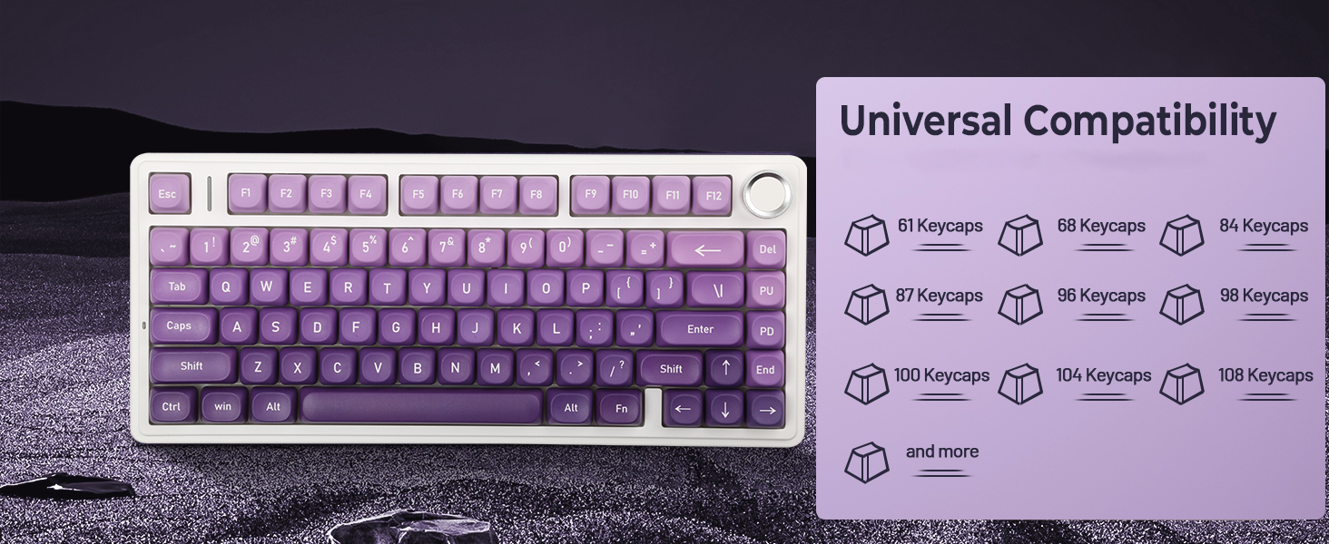 purple gradient keycaps