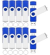 EASTBULL 10 Packs of 4GB FAT32 USB2.0 &amp; Type-C Flash Drives, 2-in-1 Dual Flash Drive Bulk USB-A +...