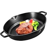 GGC 10.5" Cast Iron Pan, Cast Iron Skillet with Double Handles for Home Kitchen, Indoor and Outdo...