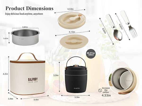 40oz Stainless Steel Vacuum Insulated Food Jar