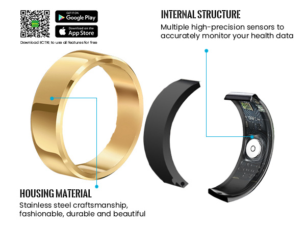 Smart Ring for Women Men Fitness Tracker