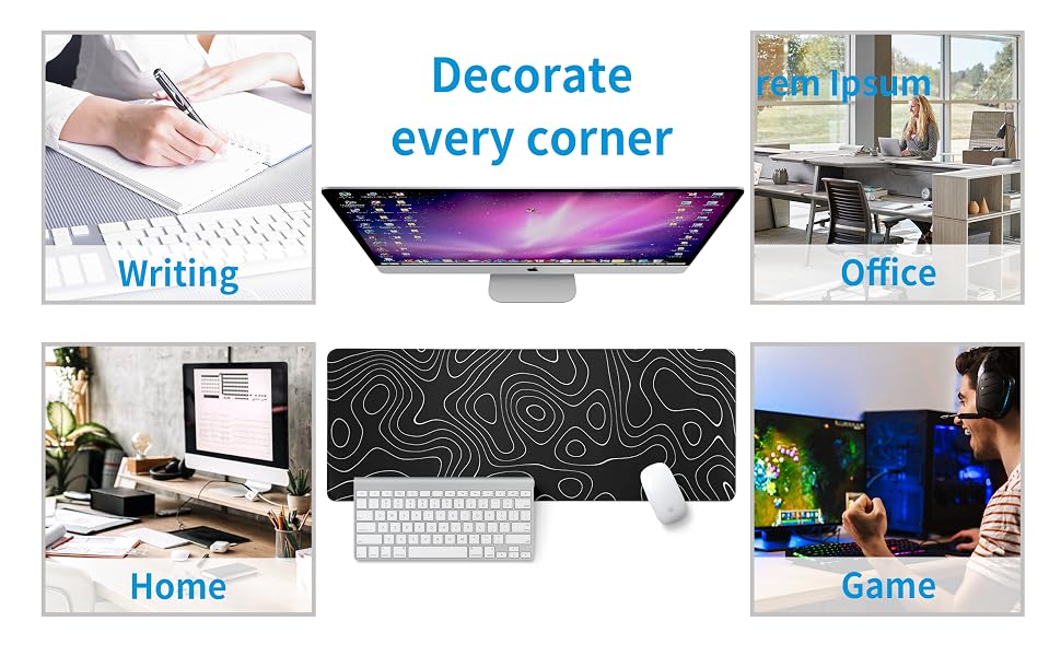 Gaming Desk Pad Working Writing Desk Mat
