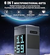 Vivilumens 3-in-1 Wireless Charger with Bluetooth Speaker - Pixel Animation Display, Digital Cloc...