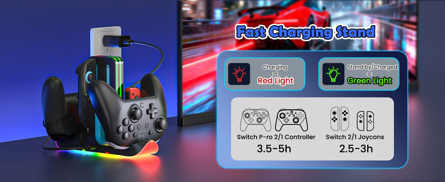 Nintendo Switch 2 Controller Joycon Charging Station