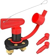 RVBOATPAT Battery Disconnect Switch,12VDC 24VDC Isolator Cut Off Power Battery Kill Switch with I...