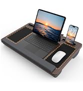 HETTHI Lap Desk with Cushion, Large Laptop Stand for Couch, Up to 17" Laptop Tray for Bed with Wr...