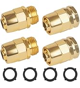 2 Set Garden Hose Repair Kit, Aluminum Alloy Hose Connector 5/8 Inch Garden Hose Repair Fittings ...