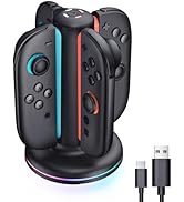 Mumba Charging Dock for Nintendo Switch 2 Joy-Con Controllers – 4 in 1 Fast Charger Station, Magn...