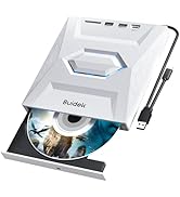 SUIDEK External CD DVD Drive, Ultra Slim Portable CD Player for Laptop CD DVD +/-RW Burner with S...