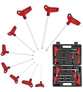 TOMMARS 9PC T Handle Allen Wrench Set, Metric T Handle Hex Key Set Ball End, Metric 2-10 mm, S2 S...