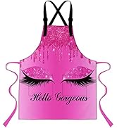 LshyMn Nail Apron Chef Apron 33.4x27.5 Inches Colored Abstract Water Drops Eyelashes Eyes Graphic...