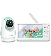 OKAIDI Baby Monitor with Camera and Audio, 6.0" IPS Ultra-Large Screen with 30-Hour Battery, 1000...