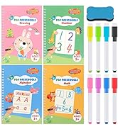 MOCUMEI Magic Reusable Copybook for Kids-Practice Copybook for Age 3-5 Calligraphy Simple Hand Le...