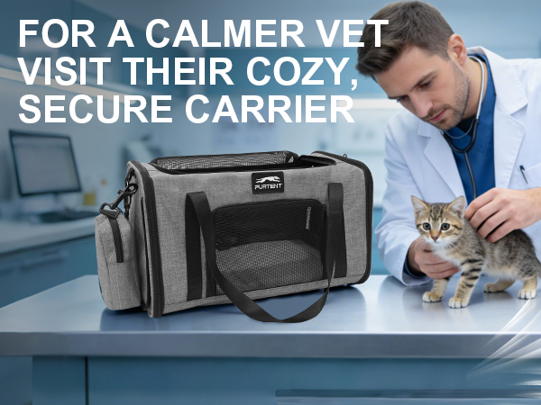 cat carrier grey