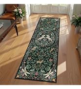 STARUIA Washable Runner Rug, 2x6 Green Runner Rugs for Hallway, Non-Slip Kitchen Runners, Vintage...