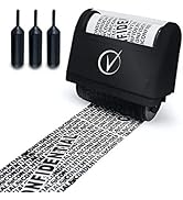 Identity Theft Protection Roller Stamps Wide Kit, Including 3-Pack Refills - Confidential Roller ...